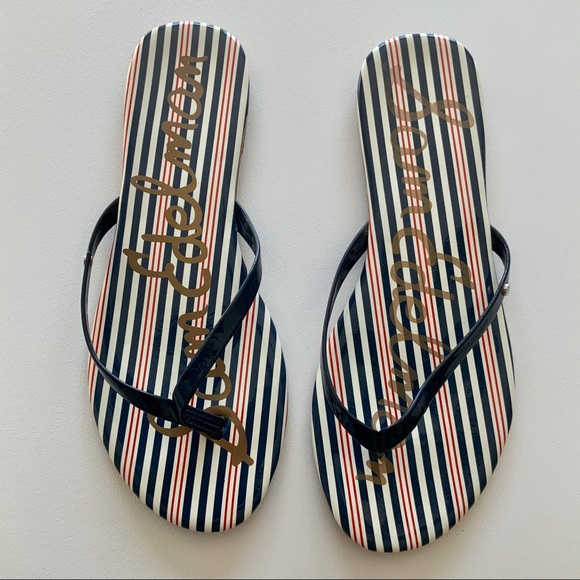 Sam Edelman Shoes - SAM EDELMAN striped flip flops. SZ 7.5